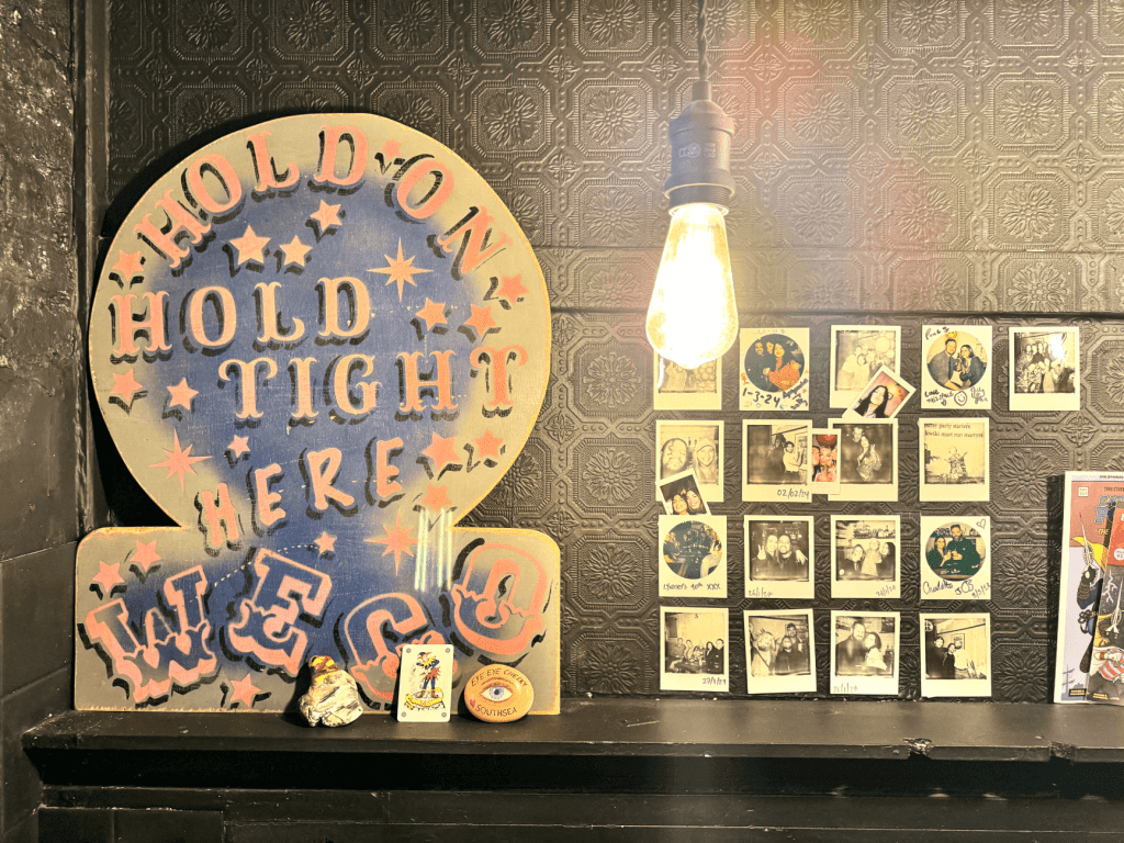A wall of instagram photos from various events at the bar over the last few months